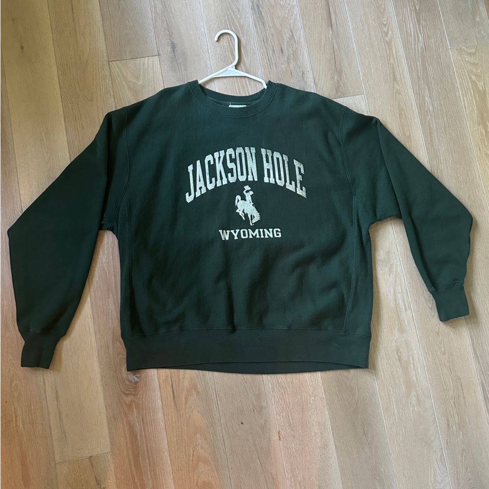 Jackson Hole Forest Green Vintage Sweatshirt